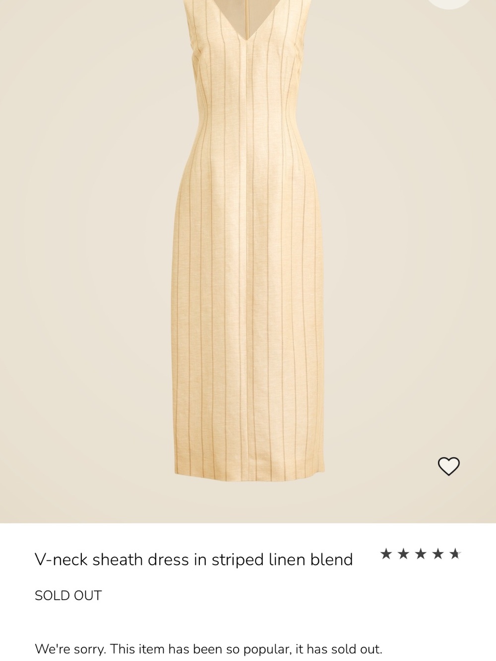 J. Crew Cream-Beige Pinstriped Midi Sheath Skirt